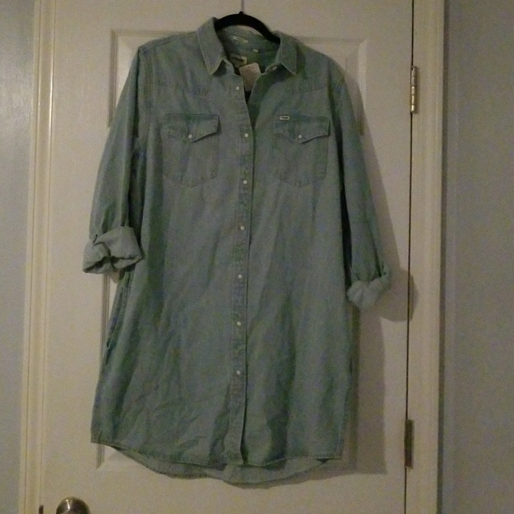 Wrangler shirt dress size Large